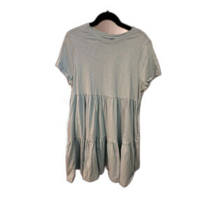 Old Navy Seafoam Green Tiered Ruffle Dress XL Cotton